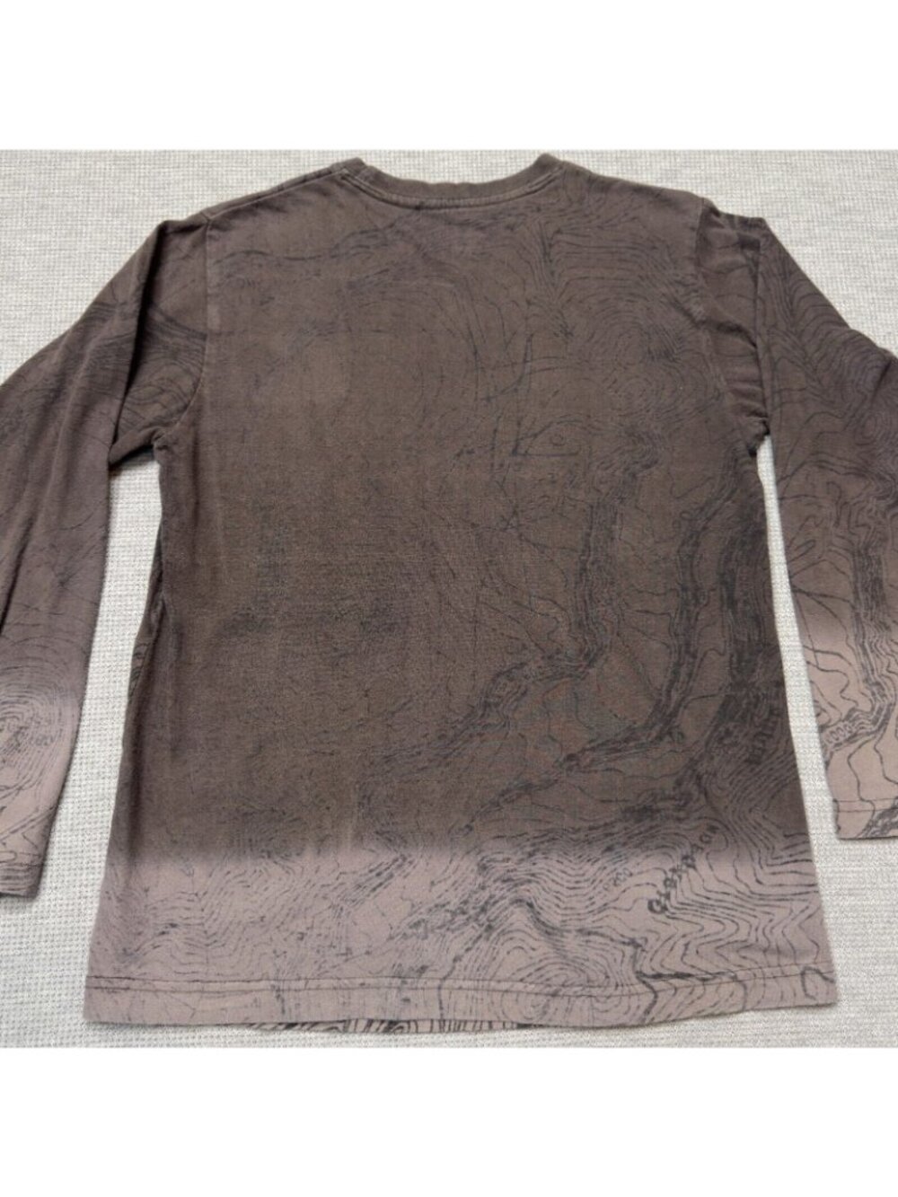 Calvin Klein Jeans Shirt Rockology Graphic Size Large Brown Long Sleeve Guitar - Picture 8 of 14